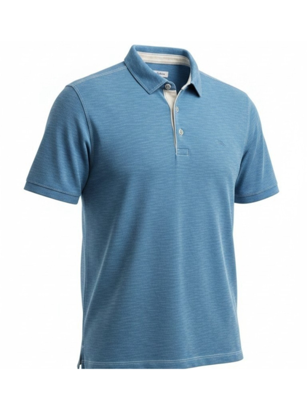 Tommy Bahama Men's Stretch Blue Polo Short-Sleeves Modal Blend Shirt Size Large